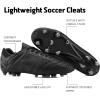 imageDREAM PAIRS Mens Sport Flexible Athletic Lace Up Light Weight Outdoor Cleats Football Soccer ShoesBlackGrey