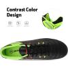 imageDREAM PAIRS Mens Sport Flexible Athletic Lace Up Light Weight Outdoor Cleats Football Soccer ShoesBlackLemonGreenRed