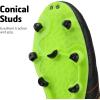 imageDREAM PAIRS Mens Sport Flexible Athletic Lace Up Light Weight Outdoor Cleats Football Soccer ShoesBlackLemonGreenRed