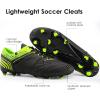 imageDREAM PAIRS Mens Sport Flexible Athletic Lace Up Light Weight Outdoor Cleats Football Soccer ShoesBlackNeonGreen