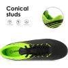 imageDREAM PAIRS Mens Sport Flexible Athletic Lace Up Light Weight Outdoor Cleats Football Soccer ShoesBlackNeonGreen