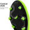 imageDREAM PAIRS Mens Sport Flexible Athletic Lace Up Light Weight Outdoor Cleats Football Soccer ShoesNeonGreenBlack