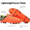 imageDREAM PAIRS Mens Sport Flexible Athletic Lace Up Light Weight Outdoor Cleats Football Soccer ShoesOrangeBlackLemonGreen