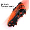 imageDREAM PAIRS Mens Sport Flexible Athletic Lace Up Light Weight Outdoor Cleats Football Soccer ShoesOrangeNavy