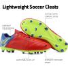 imageDREAM PAIRS Mens Sport Flexible Athletic Lace Up Light Weight Outdoor Cleats Football Soccer ShoesRedRoyalLemonGreen