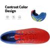 imageDREAM PAIRS Mens Sport Flexible Athletic Lace Up Light Weight Outdoor Cleats Football Soccer ShoesRedRoyalLemonGreen