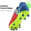 imageDREAM PAIRS Mens Sport Flexible Athletic Lace Up Light Weight Outdoor Cleats Football Soccer ShoesRedRoyalLemonGreen