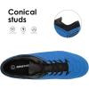 imageDREAM PAIRS Mens Sport Flexible Athletic Lace Up Light Weight Outdoor Cleats Football Soccer ShoesRoyalBlack