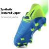 imageDREAM PAIRS Mens Sport Flexible Athletic Lace Up Light Weight Outdoor Cleats Football Soccer ShoesRoyalLemonGreen