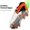 imageDREAM PAIRS Mens Sport Flexible Athletic Lace Up Light Weight Outdoor Cleats Football Soccer ShoesSilverOrangeBlack