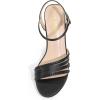 imageDREAM PAIRS Womens Low Kitten Heels Open Round Toe Comfortable Strappy Heels for Daily Casual Dressy Wedding Party Evening SandalsBlacksatin