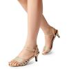 imageDREAM PAIRS Womens Low Kitten Heels Open Round Toe Comfortable Strappy Heels for Daily Casual Dressy Wedding Party Evening SandalsGoldglitter