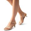 imageDREAM PAIRS Womens Low Kitten Heels Open Round Toe Comfortable Strappy Heels for Daily Casual Dressy Wedding Party Evening SandalsNudenubuck