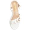imageDREAM PAIRS Womens Low Kitten Heels Open Round Toe Comfortable Strappy Heels for Daily Casual Dressy Wedding Party Evening SandalsWhitepu