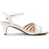 imageDREAM PAIRS Womens Low Kitten Heels Open Round Toe Comfortable Strappy Heels for Daily Casual Dressy Wedding Party Evening SandalsWhitesatin