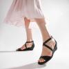 imageDREAM PAIRS Womens Low Wedge Sandals Ankle Strap Heel Sandal Open Toe Wide Dress Summer ShoesBlacknubuck