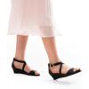 imageDREAM PAIRS Womens Low Wedge Sandals Ankle Strap Heel Sandal Open Toe Wide Dress Summer ShoesBlackpu