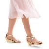 imageDREAM PAIRS Womens Low Wedge Sandals Ankle Strap Heel Sandal Open Toe Wide Dress Summer ShoesGoldpu