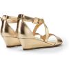 imageDREAM PAIRS Womens Low Wedge Sandals Ankle Strap Heel Sandal Open Toe Wide Dress Summer ShoesGoldpu