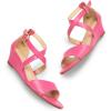 imageDREAM PAIRS Womens Low Wedge Sandals Ankle Strap Heel Sandal Open Toe Wide Dress Summer ShoesHot Pinkpu