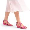 imageDREAM PAIRS Womens Low Wedge Sandals Ankle Strap Heel Sandal Open Toe Wide Dress Summer ShoesHot Pinkpu