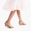 imageDREAM PAIRS Womens Low Wedge Sandals Ankle Strap Heel Sandal Open Toe Wide Dress Summer ShoesNudepat1
