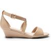 imageDREAM PAIRS Womens Low Wedge Sandals Ankle Strap Heel Sandal Open Toe Wide Dress Summer ShoesNudepat1