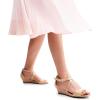 imageDREAM PAIRS Womens Low Wedge Sandals Ankle Strap Heel Sandal Open Toe Wide Dress Summer ShoesNudepat1