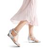 imageDREAM PAIRS Womens Low Wedge Sandals Ankle Strap Heel Sandal Open Toe Wide Dress Summer ShoesSilver