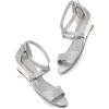 imageDREAM PAIRS Womens Low Wedge Sandals Ankle Strap Heel Sandal Open Toe Wide Dress Summer ShoesSilver