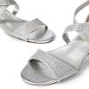 imageDREAM PAIRS Womens Low Wedge Sandals Ankle Strap Heel Sandal Open Toe Wide Dress Summer ShoesSilver