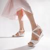 imageDREAM PAIRS Womens Low Wedge Sandals Ankle Strap Heel Sandal Open Toe Wide Dress Summer ShoesWhitepu