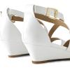 imageDREAM PAIRS Womens Low Wedge Sandals Ankle Strap Heel Sandal Open Toe Wide Dress Summer ShoesWhitepu