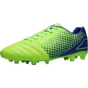 imageDREAM PAIRS Mens Firm Ground Soccer Cleats Soccer ShoesNeonGreenRoyal