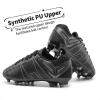 imageDREAM PAIRS Boys Girls Soccer Football Cleats Shoes for Little KidBig KidBlackGrey