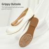 imageDREAM PAIRS Girls Dress Shoes Slip on Ballerina Flats for WeddingPartyIvorySatin