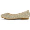 imageDREAM PAIRS Girls Dress Shoes Slip on Ballerina Flats for WeddingPartyMuyshinegold Glitter