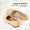 imageDREAM PAIRS Girls Dress Shoes Slip on Ballerina Flats for WeddingPartyNudeNubuck