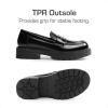 imageDREAM PAIRS Girls Loafers Chunky Platform Penny Loafers School Uniform Slip On Dress ShoesBlackpatent