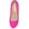 imageDREAM PAIRS Tiffany Womens Classic Elegant Versatile Low Stiletto Heel Dress Platform Pumps ShoesFuchsiaSuede