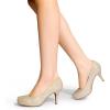 imageDREAM PAIRS Tiffany Womens Classic Elegant Versatile Low Stiletto Heel Dress Platform Pumps ShoesGold