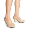 imageDREAM PAIRS Tiffany Womens Classic Elegant Versatile Low Stiletto Heel Dress Platform Pumps ShoesNudePat