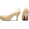 imageDREAM PAIRS Tiffany Womens Classic Elegant Versatile Low Stiletto Heel Dress Platform Pumps ShoesNudePat