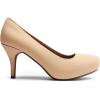 imageDREAM PAIRS Tiffany Womens Classic Elegant Versatile Low Stiletto Heel Dress Platform Pumps ShoesNudeSuede