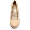 imageDREAM PAIRS Tiffany Womens Classic Elegant Versatile Low Stiletto Heel Dress Platform Pumps ShoesNudeSuede