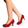 imageDREAM PAIRS Tiffany Womens Classic Elegant Versatile Low Stiletto Heel Dress Platform Pumps ShoesRed