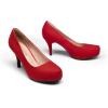 imageDREAM PAIRS Tiffany Womens Classic Elegant Versatile Low Stiletto Heel Dress Platform Pumps ShoesRed