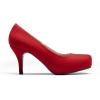 imageDREAM PAIRS Tiffany Womens Classic Elegant Versatile Low Stiletto Heel Dress Platform Pumps ShoesRed