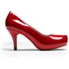 imageDREAM PAIRS Tiffany Womens Classic Elegant Versatile Low Stiletto Heel Dress Platform Pumps ShoesRedPat