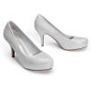 imageDREAM PAIRS Tiffany Womens Classic Elegant Versatile Low Stiletto Heel Dress Platform Pumps ShoesSilver